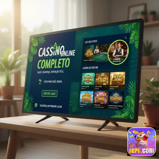Ilustração de Acesse o cassino online 80pg com login rápido e seguro